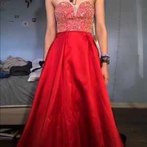 Red Ballgown Prom Dress